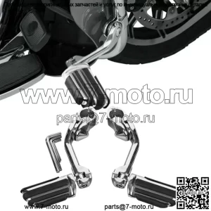 Регулируемые длинные подножки для шоссе, 1-1/4 дюйма, 1,25 дюйма, подходят для Harley-Davidson Dyna (для: Harley-Davidson)