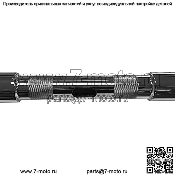 Руль Meathook Bagger Ape, 1 1/4 дюйма, высота подъема 14 дюймов, хромированный - Image 3