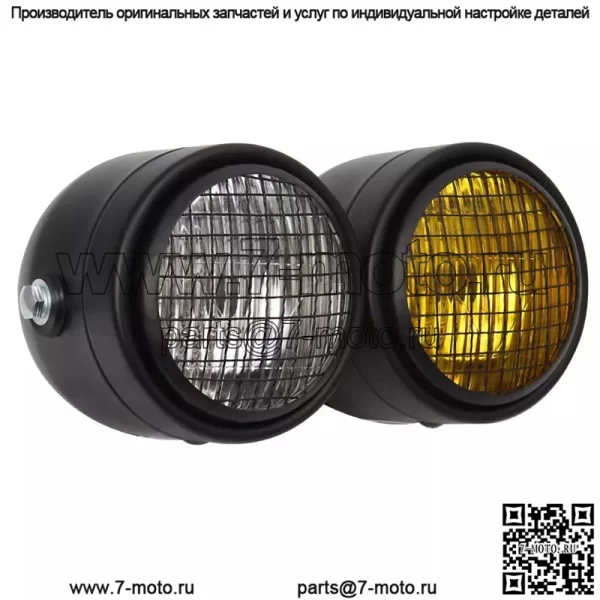Мотоциклетные фары, ретро-модифицированные фары, сетка, двойные фары, фары Harley, двойные фары, новые фары - Image 4