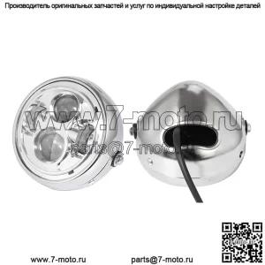 Модифицированные фары Harley для мотоцикла, светодиодные фары, металлические ретро-фары, общие фары Harley для мотоцикла