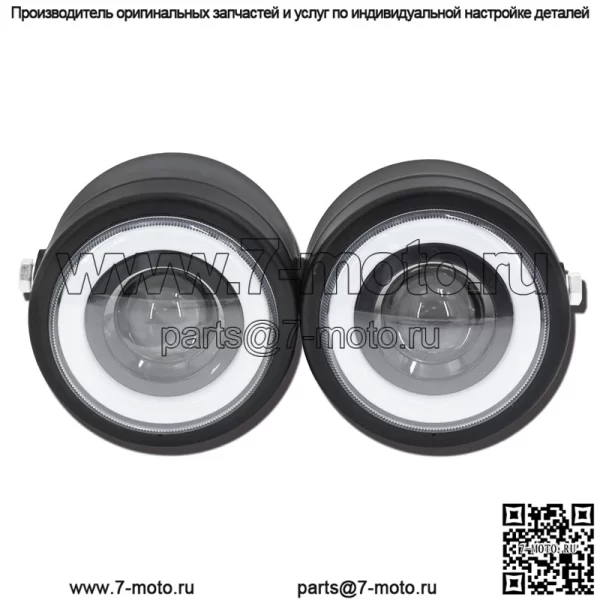 Ретро мотоциклетные светодиодные двойные фары Harley Prince CG125 модифицированные круглые фары передние фары ангела поворотники - Image 3