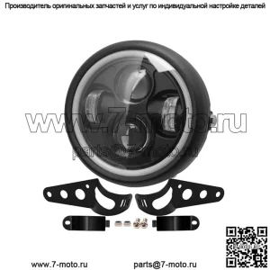 Аксессуары для мотоциклов, модифицированные светодиодные ретро-фары CG125, GN125, фары Harley, ангельские глазки, светодиодные фары