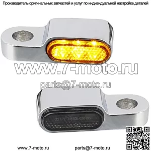 Светодиодные указатели поворота на руле, поворотники для мини-мотоциклов, габаритный фонарь тормозной муфты, совместимый с Harley Dyna Sportster, Honda Shadow VLX 600 V-Star 650 Suzuki Boulevard