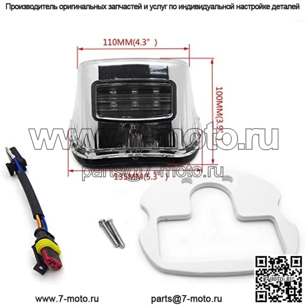 MT355-RL-CC КРАСНЫЕ ходовые огни заднего тормоза, совместимые с Harley Davidson Dyna Sportster 1999 года выпуска и позже, XL с прозрачными линзами - Image 4