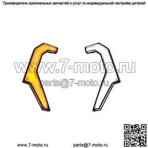 Светодиодные акцентные фонари на решетке для RZR XP 2014-2018, передние фирменные лампы акцентной решетки LDETXY, клыки фонарей для Polaris RZR XP 4 1000 2014-2018 / RZR 900 XC 900S 2015-2020, аксессуары (2 шт.)