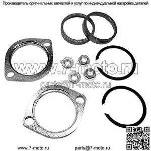 Комплект фланцев выхлопной системы для моделей Harley Davidson Touring 1984–2020 гг., Dyna, Softail, Sportster, Evolution Big Twin, Evolution и Twin Cam XL883 XL1200
