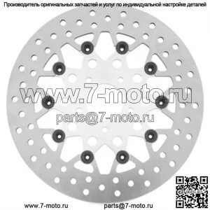 Передний ротор Twin Power Silver с плавающей сеткой для Harley