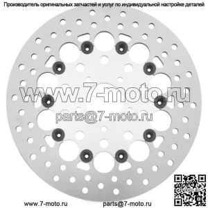 Передний ротор Twin Power Silver с плавающим отверстием для Harley