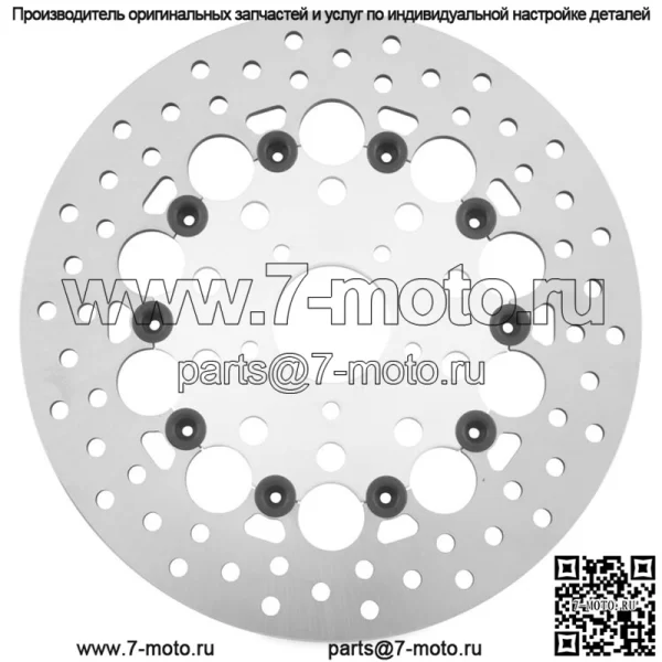 Передний ротор Twin Power Silver с плавающим отверстием для Harley