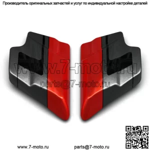 Панель боковых крышек аккумуляторной батареи подходит для Harley Road Glide 09-23 жемчужно-красного и темного сплава (для: Harley-Davidson)