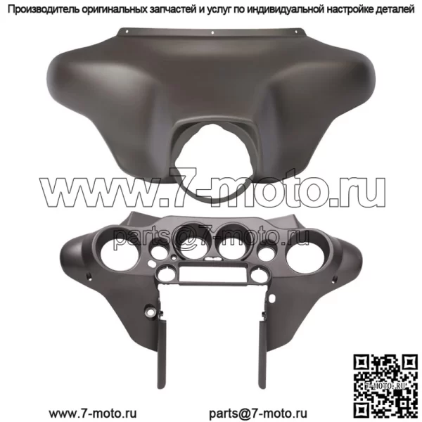 Внутренний внешний обтекатель Batwing подходит для Harley Electra Glide 1996-2013 Pewter Denim (для: Harley-Davidson)