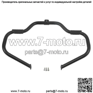 Защита двигателя с черными усами, подходит для Harley Touring Electra Glide 97-08 (для: Harley-Davidson)