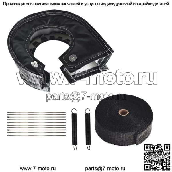 Титановое углеродное волокно Turbo Blanket T6 Крышка теплозащитного экрана турбокомпрессора - Image 2