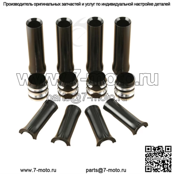 Черные крышки трубок толкателя, нижняя часть, подходят для Harley Twin Cam Model 1999-2017, алюминий (для: Harley-Davidson)