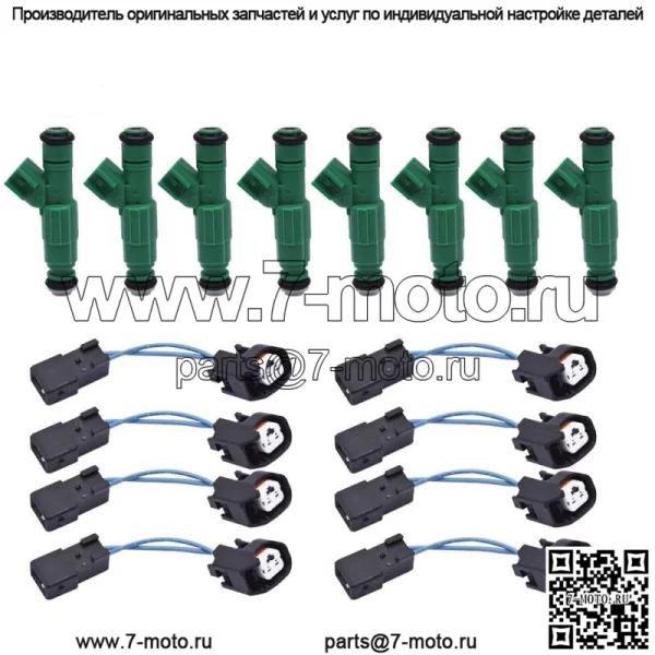 8 обновленных топливных форсунок с 4 отверстиями для 96-99 Dodge Ram Dakota 5.2L 5.9L 318 360