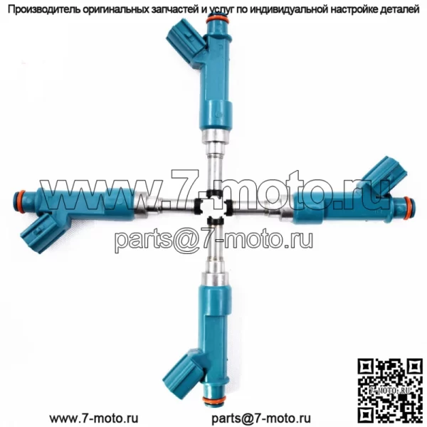 23250-37020 Набор из 4 топливных форсунок, пригодных для 2011 Lexus CT200h 1.8L 4-дверный