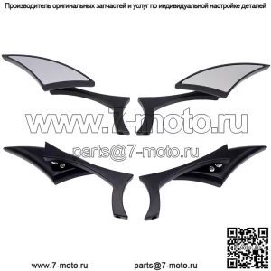 Аксессуары для мотоциклов, черный треугольник, форма молнии, модифицированное зеркало заднего вида для мотоцикла Harley, зеркало заднего вида для электромобиля