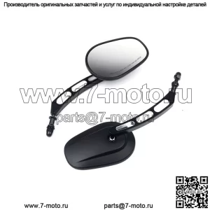 Зеркало заднего вида для мотоцикла, отражатель, зеркало заднего вида Harley, черное гальваническое покрытие