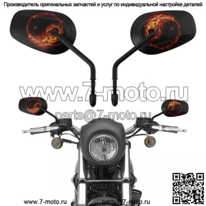 Зеркала заднего вида диаметром 8 мм подходят для Harley Touring Road Glide Dyna Low Rider Wide Glide (Для: Harley-Davidson)