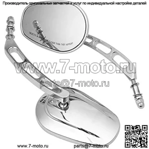 Зеркало заднего вида для мотоцикла 8 мм, задние боковые зеркала для Harley Road King Sportster Fatboy Dyna FXDF FLSTF Softail