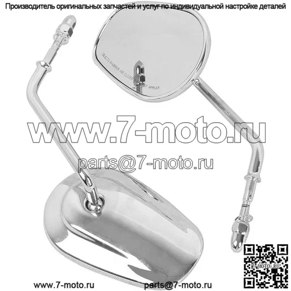 Зеркала заднего вида в виде каплевидной формы Harley 8 мм, совместимые с Harley-davidson Road King CVO Road Street Tri Glide Freewheeler Street XG500 XG750 Sportster XL883 1200 Softail Street Bob (Sliver) - Image 3