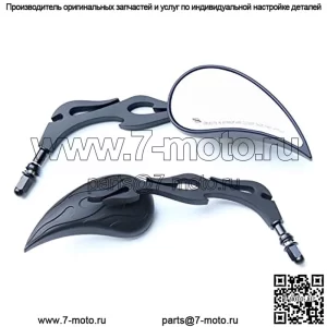 Зеркала заднего вида для руля мотоцикла — черные зеркала Harley Davidson, новые детали послепродажного обслуживания, совместимые со скутерами, мопедами, уличными велосипедами, мотоциклами для бездорожья, туристическими, круизерами, чопперами
