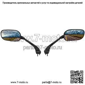 Сменные боковые зеркала для Yamaha 2006 2007 2008 2009 2010 2012 2013 2014 FZ1 2015 FZS1 FZS10 черное зеркало заднего вида в сборе