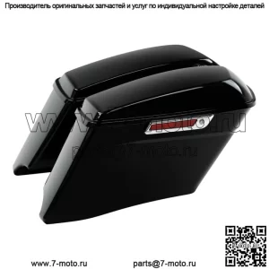 Удлиненная седельная сумка 4 дюйма, подходящая для Harley Touring Electra Glide 14-23 15 Vivid Black (для: Harley-Davidson)