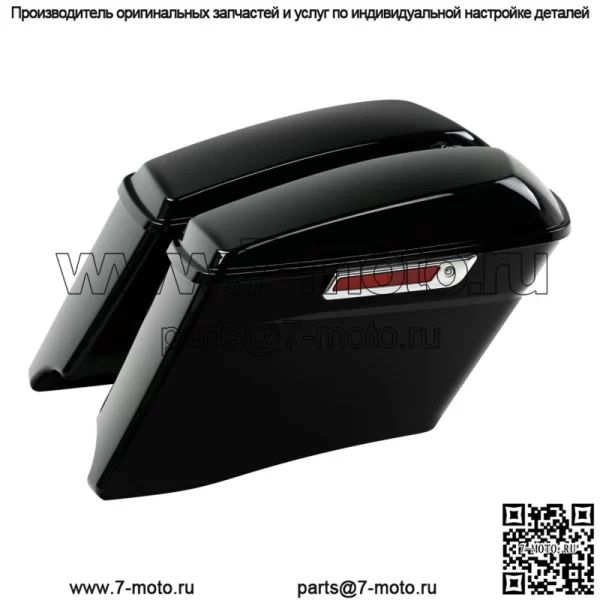 Удлиненная седельная сумка 4 дюйма, подходящая для Harley Touring Electra Glide 14-23 15 Vivid Black (для: Harley-Davidson)