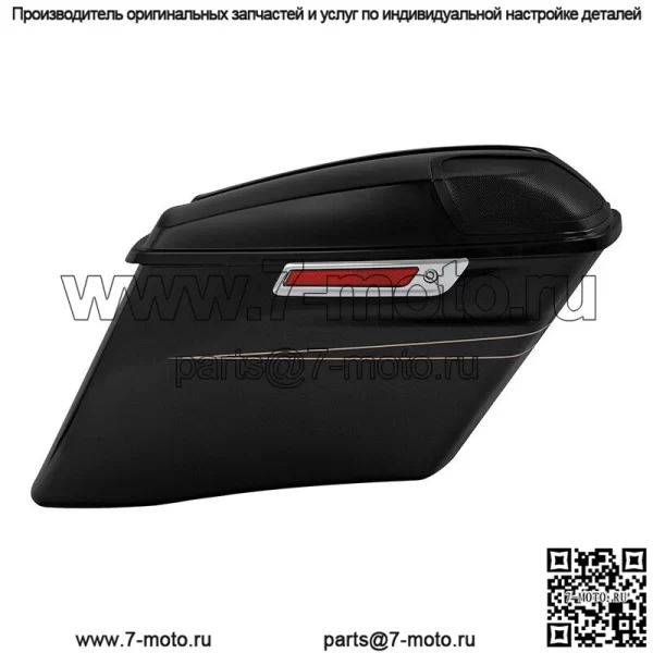 Удлиненная седельная сумка 4 дюйма, подходящая для Harley Touring Electra Glide 14-23 Black Quartz (для: Harley-Davidson)