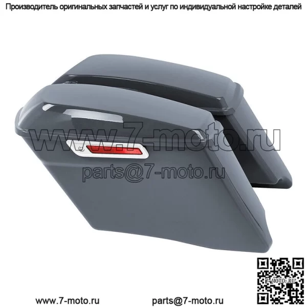 Удлиненная седельная сумка 4 дюйма, подходящая для Harley Touring Electra Glide 14-23 Gunship Grey (для: Harley-Davidson)