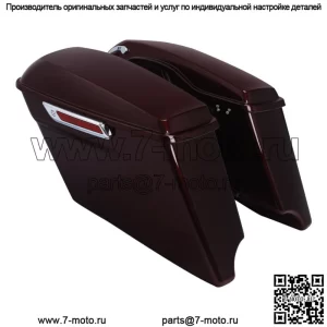Удлиненные седельные сумки 4 дюйма, подходящие для Harley Touring Road Glide 14-23 Twisted Cherry