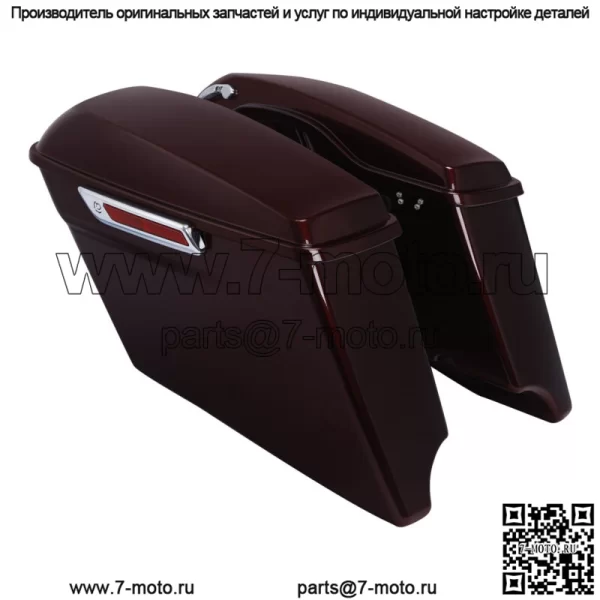 Удлиненные седельные сумки 4 дюйма, подходящие для Harley Touring Road Glide 14-23 Twisted Cherry
