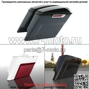 Удлиненная седельная сумка из стекловолокна 4,5 дюйма, подходящая для Harley Road Glide 2014-2023 гг. (Для: Harley-Davidson)
