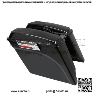 Удлиненная седельная сумка 5 дюймов с крышками динамиков, подходящая для Harley Touring Road Glide 1993-13 гг. (Для: Harley-Davidson)
