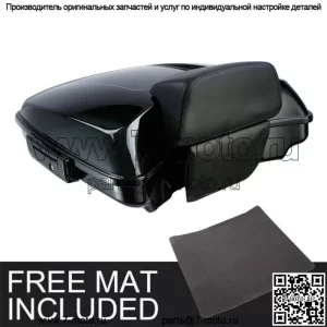 Черная защелка и спинка багажника 5,5 дюйма подходят для Harley Tour Pak Road Glide 14-23 (для: Harley-Davidson)
