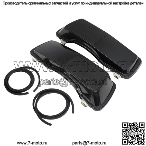 Черная крышка динамика в седельной сумке 6 x 9 дюймов, подходит для Harley Touring Road Street Glide 93-13 (для: Harley-Davidson)