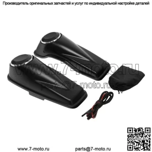 Крышки кофров для динамиков 6,5 дюйма подходят для Harley Touring Road King 14-23, черный деним (для: Harley-Davidson)