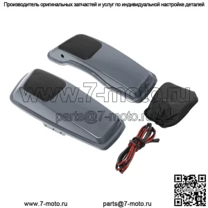 Крышки динамиков в седельной сумке 6x9 дюймов подходят для Harley Touring Road Glide 14-23 Gunship Grey (для: Harley-Davidson)