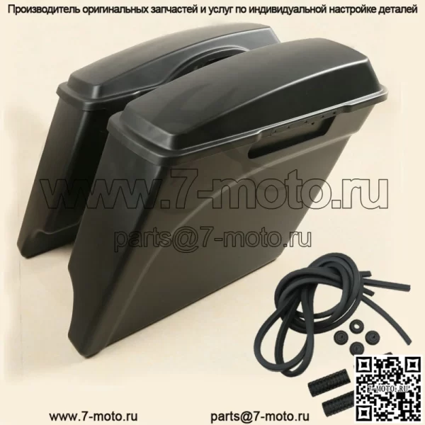 Прочные седельные сумки из АБС-пластика 5 дюймов, пригодные для Harley Touring Road King Glide 93-13 12 (для: Harley-Davidson)