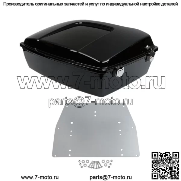 Черная опорная пластина багажника с вырезом 10,7 дюйма, подходит для Harley Tour Pak Road King 1997-2013 гг. (Для: Harley-Davidson)