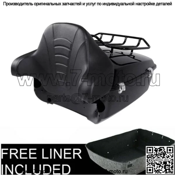 Черная накладка на багажник King Pack 13,7 дюйма с багажником, подходящая для Harley Tour Pak Road Glide 14-23 (для: Harley-Davidson)