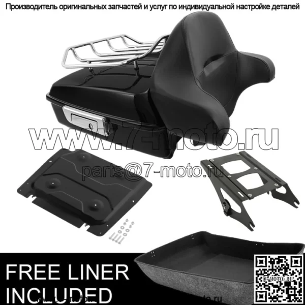 Черная накладка на багажник, подходящая для Harley Tour Pak Road Glide 14-23 2022 (Для: Harley-Davidson)