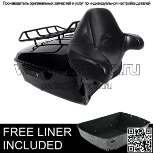 Черная стойка на спинку багажника King подходит для Harley Tour Pak Touring Road King 14-23 (для: Harley-Davidson)