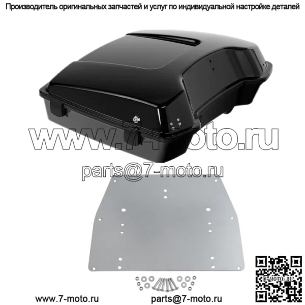 Багажник Black Razor Pack с опорной пластиной подходит для Harley Tour Pak Road Glide 97-13 12 (для: Harley-Davidson)