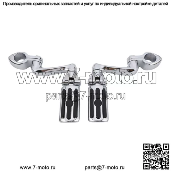 Регулируемые длинные зажимы для ног 1 1/4 дюйма, 360, подходят для Harley Touring Road King (для: Harley-Davidson)