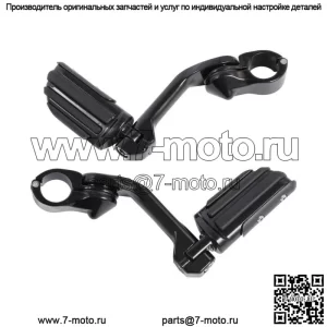 Длинные угловые регулируемые подножки 1-1/4 дюйма, комплект для крепления подножек для Harley Honda (для: Harley-Davidson)