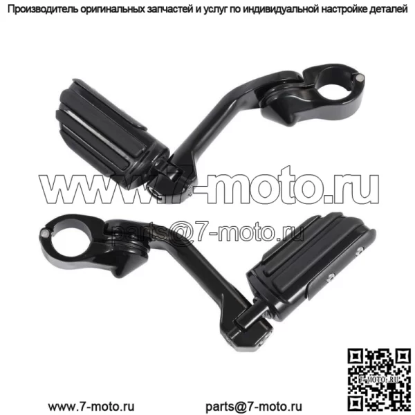 Длинные угловые регулируемые подножки 1-1/4 дюйма, комплект для крепления подножек для Harley Honda (для: Harley-Davidson)