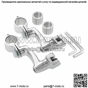 Зажим для крепления подножки для шоссе, 22–35 мм, подходит для Harley Touring Electra Road Glide (для: Harley-Davidson)