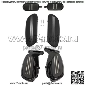 Черные подножки для пола водителя и пассажира подходят для Harley Electra Glide 93-23 22 (для: Harley-Davidson)